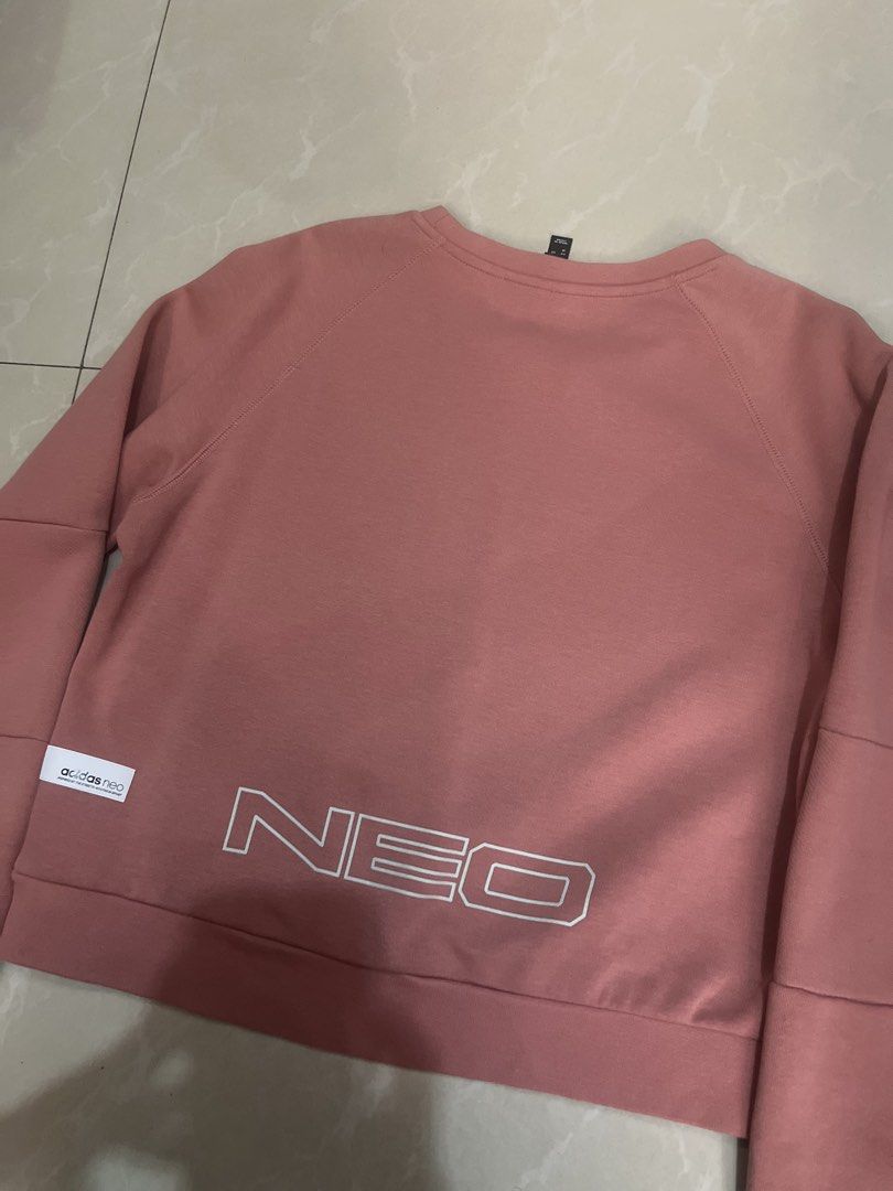 Adidas pink sweater sweatshirt longsleeve (Category: Coats, Jackets and Outerwear) located in Quezon. Submitted by morena256 (Listing ID 1444397441, Image 3). Description: Like new condition bought from adidas outlet 🤍.