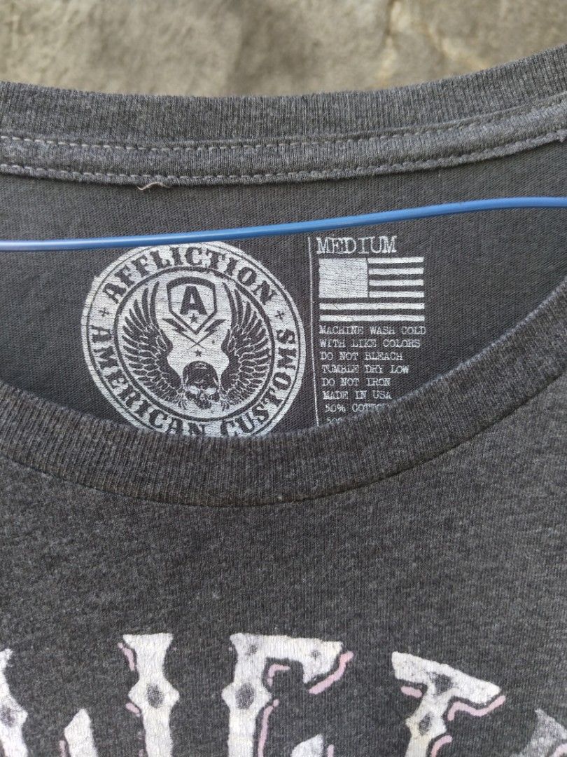 Affliction tshirt (Category: Activewear) located in Legazpi City. Submitted by genobecollectives (Listing ID 1444331382, Image 3). Description: Affliction tee 380 free ship 18 x 28 Very good condition Dm📩.