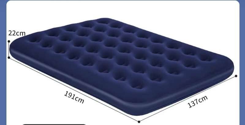 Air bed / Inflatable Air Mattress - Double Size Available (Category: Bed Frames & Mattresses) located in Manila. Submitted by iamishen (Listing ID 1444348933, Image 3). Description: - Comfortable inflatable air mattress - Available in Single, Double, and Family sizes - Perfect for camping trips or accommodating extra guests - Simple and quick to set up and deflate - Made with durable material for long-lasting use.