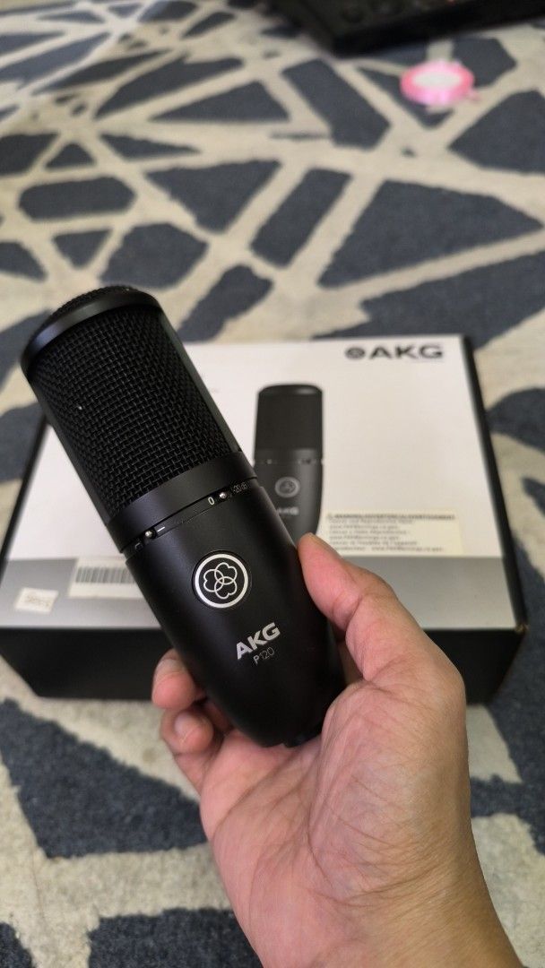 AKG P120 Condenser Microphone (Category: Microphones) located in General Trias. Submitted by dalejames14 (Listing ID 1444415052, Image 1). Description: AKG P120 Condenser Microphone Box and papers included.