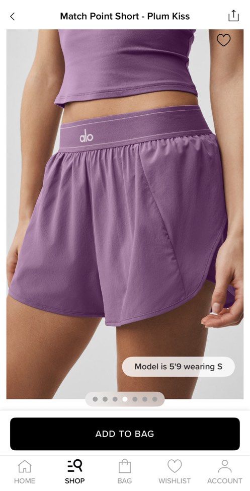 ALO Match Point Short - Plum Kiss (Category: Activewear) located in Singapore. Submitted by kimberlytl11731 (Listing ID 1444394901, Image 2). Description: BNIB Alo Match Point Shorts - Plum Kiss in XS Gorgeous colour!.
