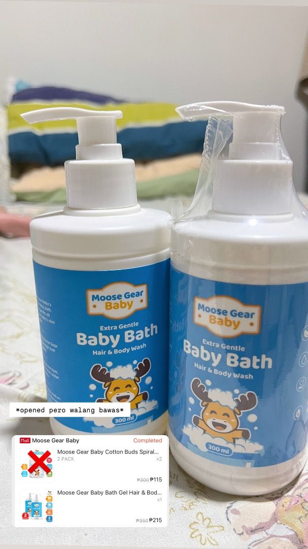Baby essentials (Category: Baby Toiletries & Grooming) located in Koronadal. Submitted by marielle.q (Listing ID 1444477238, Image 2). Description: - Infant Nail File Set (requires 2 AA batteries) - 100 pesos - Two (2) pcs 300ml bottles of Moose Gear Baby Extra Gentle Baby Bath (Hair & Body Wash) one is opened pero walang bawas, one is sealed - 200 pesos - Two (2) pcs 150ml Hegerbaby RicePure Baby Lotion one is opened pero walang bawas, one is se