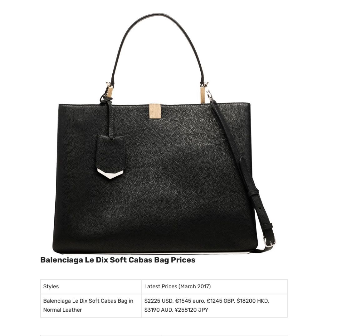 Balenciaga Le Dix Bag (Category: Luxury Bags & Wallets) located in Antipolo. Submitted by bentakahitanoano (Listing ID 1444473638, Image 2). Description: Balenciaga’s “Le Dix” collection, the designer has replaced the distressed leather of the Classic and Giant bags with a smooth, thick leather. The rigid and square shapes of the Le Dix line are hot this season, especially with a simple gold clasp almost in the Hermès style. The handle and mirror
