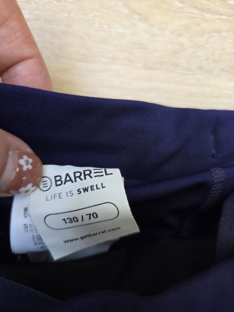 Barrel 2-pc swimwear (Category: Babies & Kids Fashion) located in Cebu City. Submitted by memcy (Listing ID 1444324915, Image 3). Description: Swimwear in excellent condition, but with a minor stitching repair on the skort. Barely visible though. Pls see last photo..