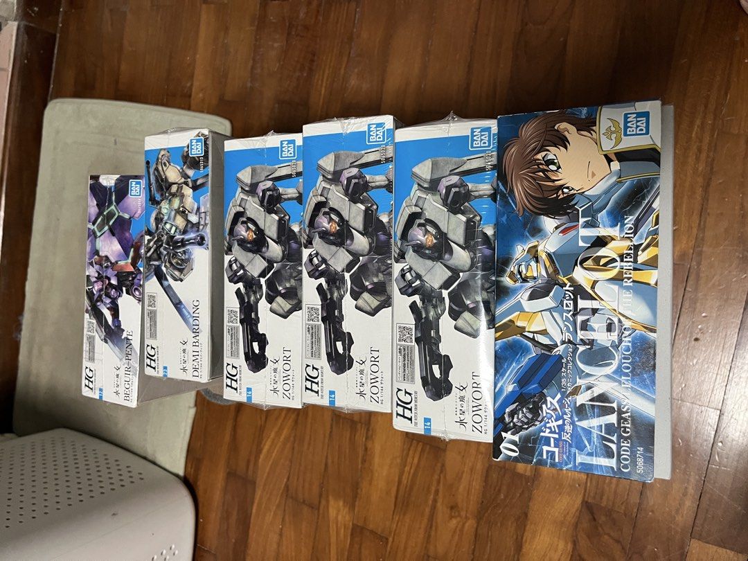 BNIB gundam clearance (Category: Gundam Model Kits) located in Singapore. Submitted by soldouteverythings (Listing ID 1444359229, Image 1). Description: BNIB Take all @$70 Deal at my place only.