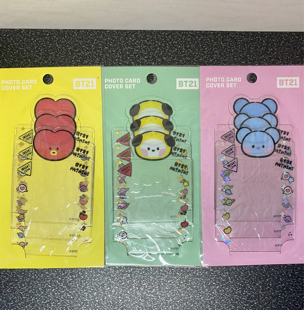 BT21 Character PVC Photocard Holder (Category: K-Wave Merchandise) located in Calamba. Submitted by page_areumone1 (Listing ID 1444463076, Image 1). Description: Available (3pcs per pack) -tata -chimmy -koya.