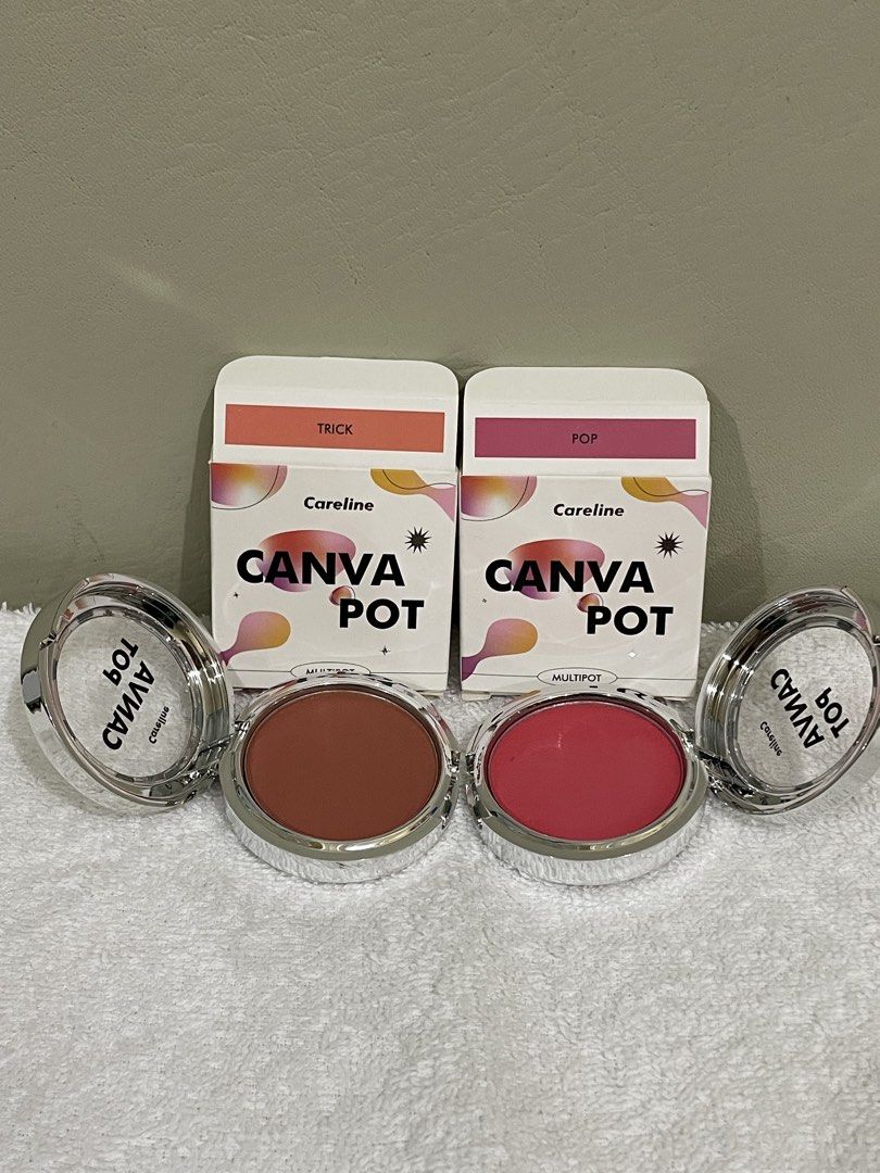Careline Canva Pot Blush - Trick & Pop (Category: Makeup) located in Caloocan City. Submitted by stashforless (Listing ID 1444401553, Image 2). Description: - Set of 2 Careline Canva Pot Cream Blushes.