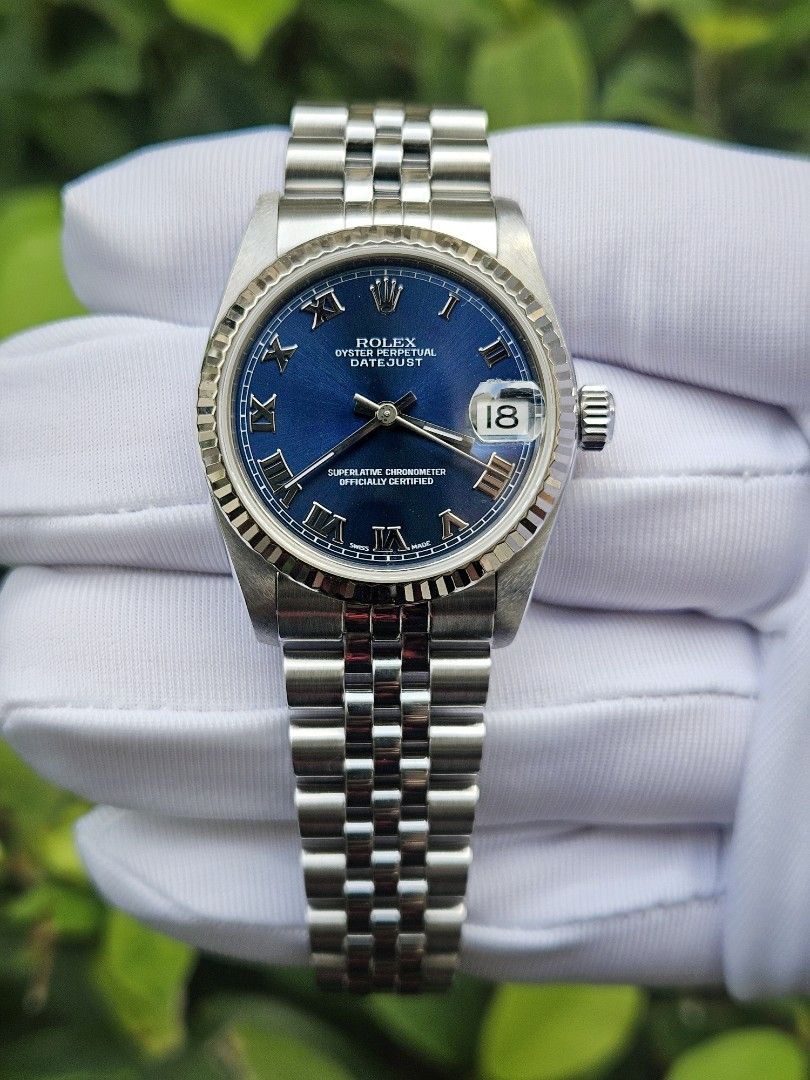 Cheap Sales* Rolex Midsize Steel Datejust 31mm Blue Dial Ref