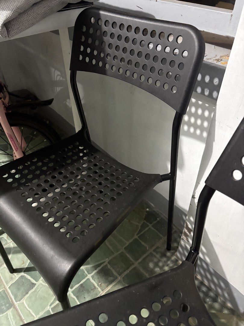 Dining table and chair (Category: Other Kitchenware & Tableware) located in Cavite. Submitted by cyclothing (Listing ID 1444438433, Image 1). Description: 2pcs ikea chair and dining table For pick up and lalamove lang po.