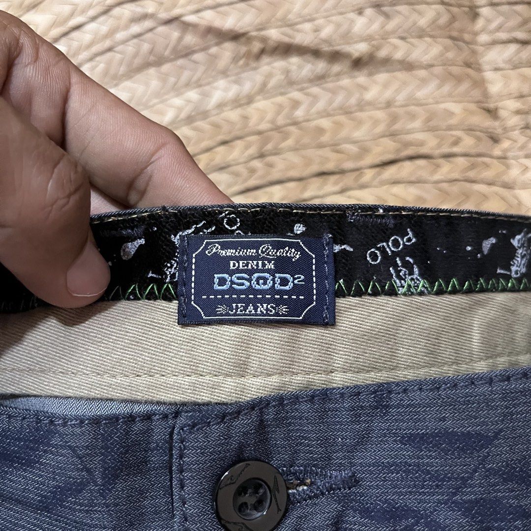 DSQUARED2 Denim Shorts Size 40 (Category: Shorts) located in Cabadbaran. Submitted by reylandx (Listing ID 1444402720, Image 3). Description: - Waist: 40 - Lenght: 22 - Opening Leg: 10.5 - Brand: DSQUARED2 - Color: Dark Blue - Size: 40 - Pattern: Repeating leaf and polo player - Condition: Brand new with original tags - Occasion: Casual wear ₱650 freeship.
