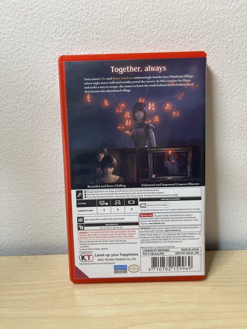 Fatal Frame II: Crimson Butterfly Remake (Nintendo Switch 2) (Category: Nintendo) located in Pasig City. Submitted by tjfindspreloveditems (Listing ID 1444415237, Image 2). Description: 🎮 FOR SALE: Fatal Frame II: Crimson Butterfly Remake (Nintendo Switch 2) 💰 ₱1,890 ✨ Excellent condition, like new ✨ Complete package ✨ Ready to redeem and play Return to one of the most beloved horror games of all time in this remake of Fatal Frame II: Crimson B