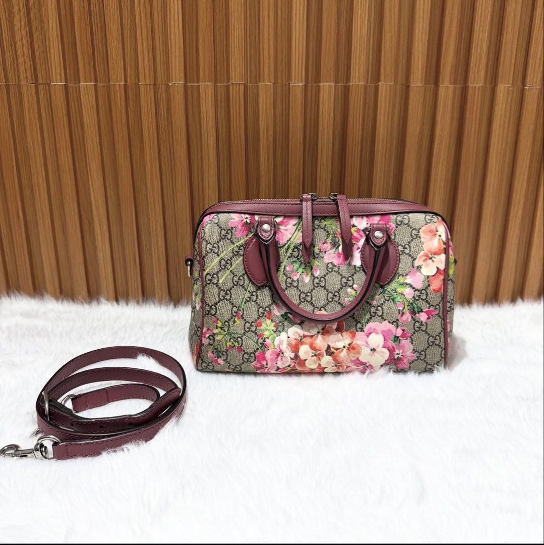 GG Boston Supreme Blooms Top Handle (Category: Luxury Bags & Wallets) located in Manila. Submitted by ktjvr (Listing ID 1444429500, Image 1). Description: With dustbag and long strap 8/10 condition .