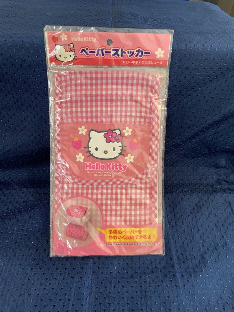 Hello Kitty tissue paper cover (Category: Looking For) located in Manila. Submitted by hellokitty_mnl (Listing ID 1444343293, Image 3). Description: - Super cute Kitty paper sticker holder - Features classic pink gingham pattern - Perfect for organizing stickers - Made in Japan - From 2004 - Original packaging included.