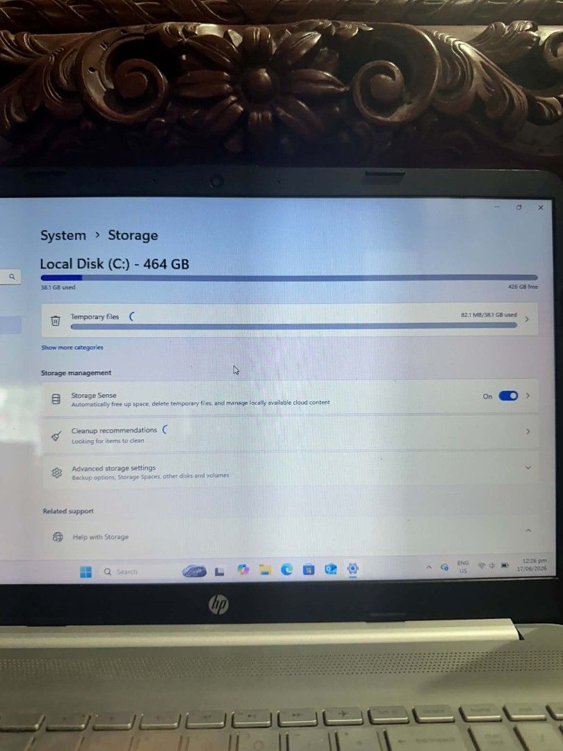 HP Laptop AMD Ryzen 3 3250U 8GB RAM 464GB Storage (Category: Laptops & Notebooks) located in Manila. Submitted by morcillojo44726 (Listing ID 1444341847, Image 1). Description: - HP Laptop - AMD Ryzen 3 3250U Processor - 8GB RAM - 464GB Storage - Windows 11 Operating System - Good overall condition (minor stickers on lid) - Ideal for everyday use and general tasks.