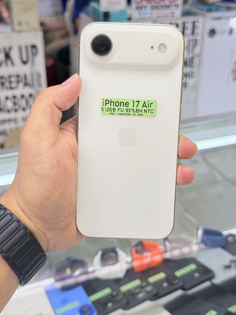 iPhone 17 Air 512GB 95%BH Openline NTC Appy99%smooth No issues (Category: iPhone Air Series) located in San Juan City. Submitted by saabangadgetshop (Listing ID 1444366267, Image 2). Description: Onhand | Pre-owned iPhone 17 Air 512GB OPENLINE NTC APPROVED Battery Health 95% NO HIDDEN ISSUES NO HISTORY OF REPAIR 99%Smooth TEST TO SAWA RESET ALL YOU WANT TEST ALL YOU WANT NOT REFURBISHED AUTHENTIC PHONE ALL WORKING (FREE 3UTOOLS) iPhones iPads onl