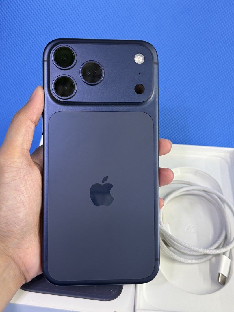 iPhone 17 PRO MAX 2TB Openline (Category: iPhone 17 Series) located in San Juan City. Submitted by satgadgets (Listing ID 1444464686, Image 1). Description: For Sale! Good as New iPhone 17 PRO MAX • 2TB • Factory Unlocked/Openline • DEEP BLUE • 99.9% Smoothness • 100% Battery Health • 67 cycle count 💯 Face ID Working 💯 No icloud Issue (Reset to sawa) 💯 Not Refurbished *Still Have Warranty until ** DECEMBER 2026** Includes: • Box Same Serial • 
