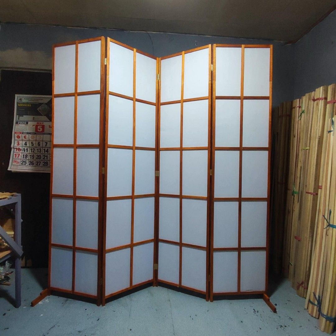 Japanese canvas Divider (Category: Other Home Furniture) located in Taytay. Submitted by mathewpiad (Listing ID 1444338453, Image 1). Description: 4 panels 3k 20 inches per panel height 6ft add delivery fee cod.