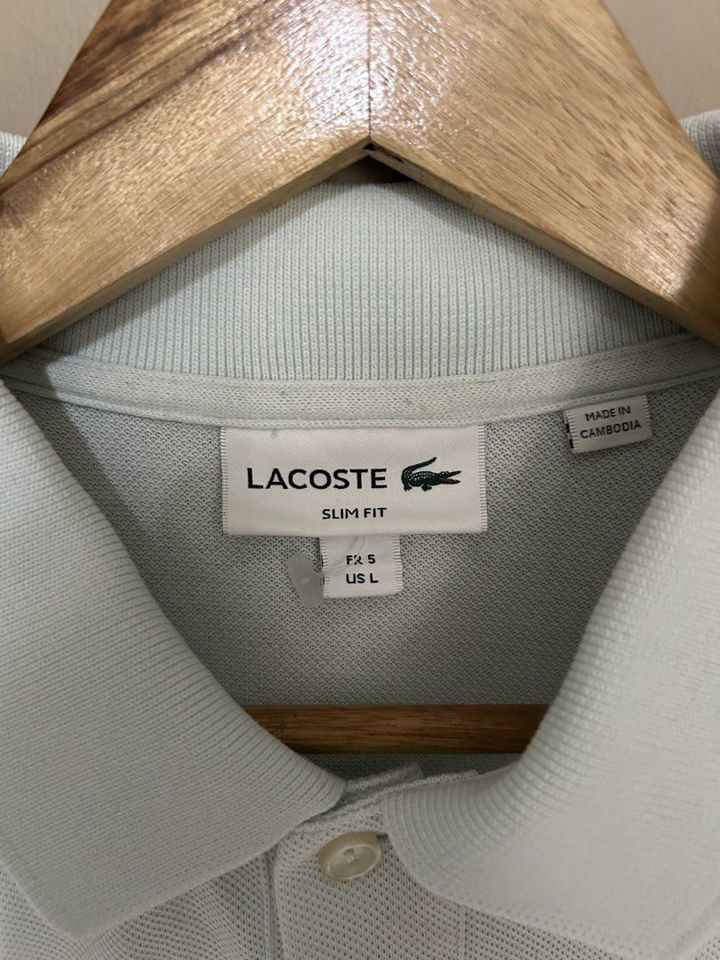 Lacoste - Slim Fit Polo Shirt (Category: Tshirts & Polo Shirts ) located in Los Banos. Submitted by londunplaya (Listing ID 1444375620, Image 3). Description: 20x29 Large Excellent.