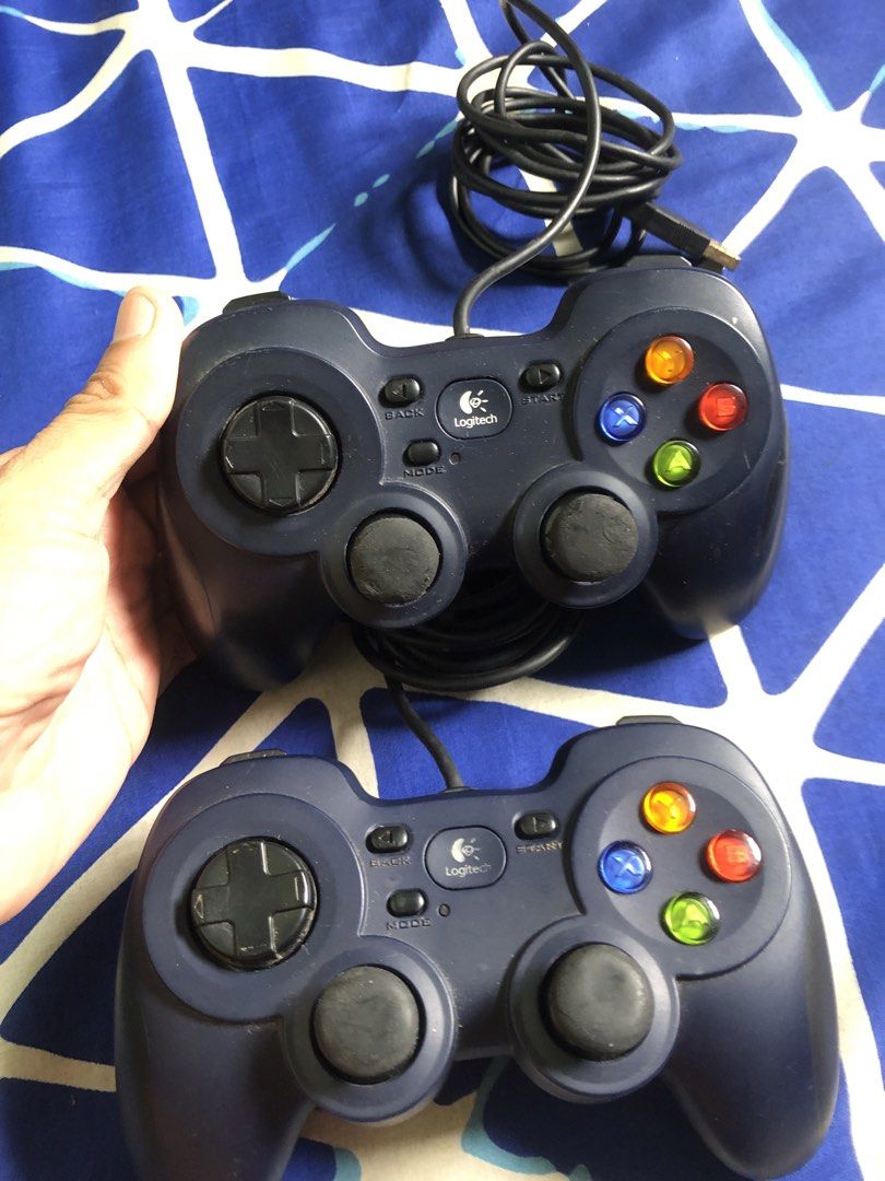 Logitech F310 wired controllers (Category: Controllers) located in Quezon City. Submitted by markgolveo (Listing ID 1444329611, Image 3). Description: Logitech F310 wired controllers 1 unit only working properly Good all buttons responsive Good analog and functions 1 unit not working no power undetected for parts repairs Signs of wears being preloved .