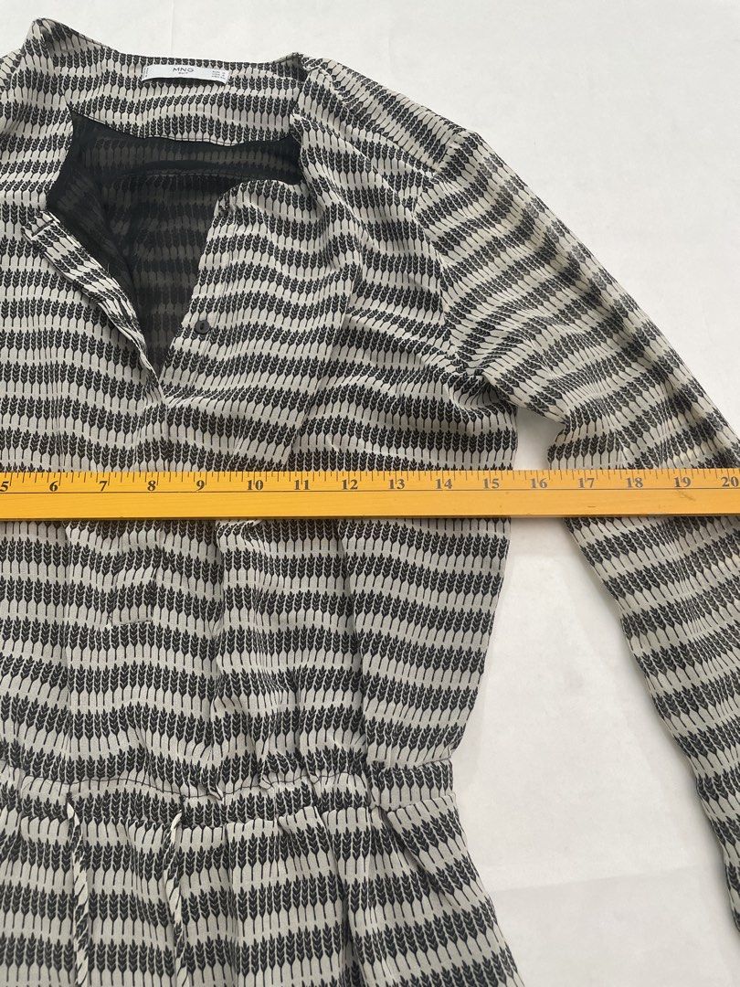 Mango Black and White Striped Dress (Category: Dresses) located in Makati City. Submitted by pepperstoremerch (Listing ID 1444454177, Image 3). Description: Mango Black and White Striped Dress Top Size 4 US Black lining inside Preloved, very good condition Please see pictures D0063.