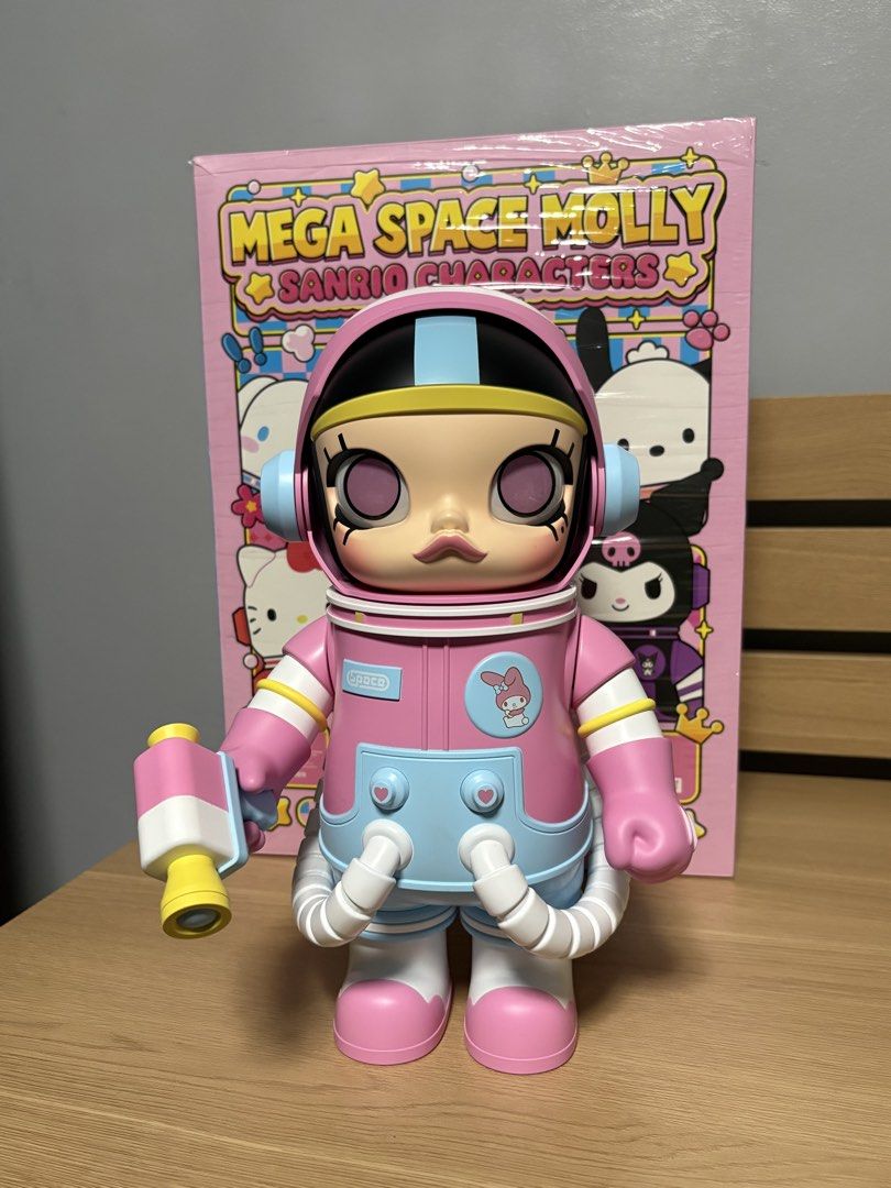 Mega Space Molly 400% Sanrio My Melody (Category: Designer & Blind Box Toys) located in Manila. Submitted by chi_channn (Listing ID 1444366293, Image 1). Description: - no issue - complete inclusions - with original box and popmart paper bag - just unboxed, displayed for a short time then stored - pm for more pictures / video requests .