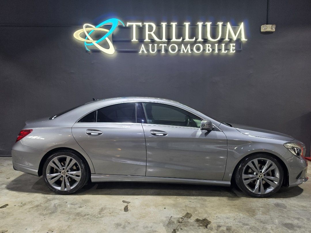 Mercedes-Benz CLA-Class CLA180 Urban Auto (Category: Used Cars) located in Singapore. Submitted by trillium.auto (Listing ID 1444482672, Image 3). Description: 🚘 Vehicle Features 1.6L 4 cylinder inline 16v turbocharged engine, 7G-DCT, producing 120bhp, paddle shifter, cruise control, multi function steering, keyless start/stop. 🚘 Accessories Factory fitted audio system, Bluetooth, sport rims, dual electric memory seats, auto headlamp/climatic a