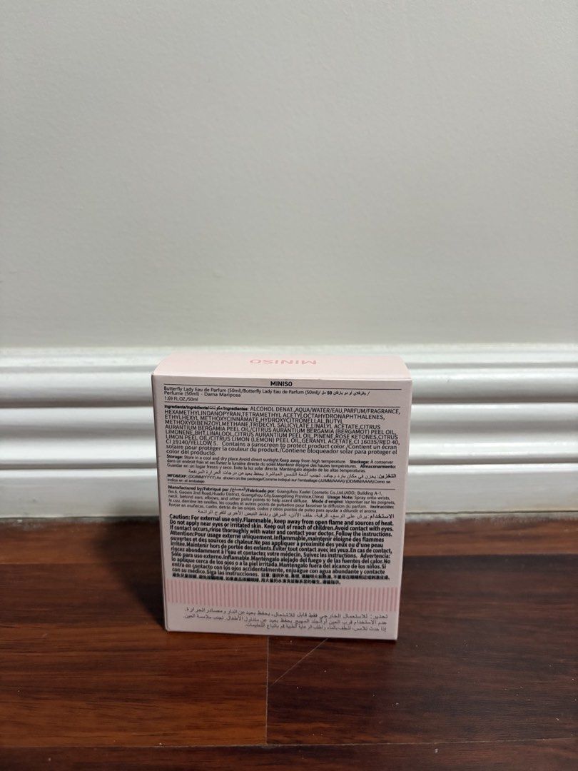 Miniso Butterfly Lady Eau de Parfum 50ml (Category: Fragrance & Deodorants) located in Valenzuela. Submitted by pencakes_ (Listing ID 1444438736, Image 3). Description: miniso perfume smells sweet just opened, never been used rfs - decluttering shipping fee will be shouldered by the buyer :) .