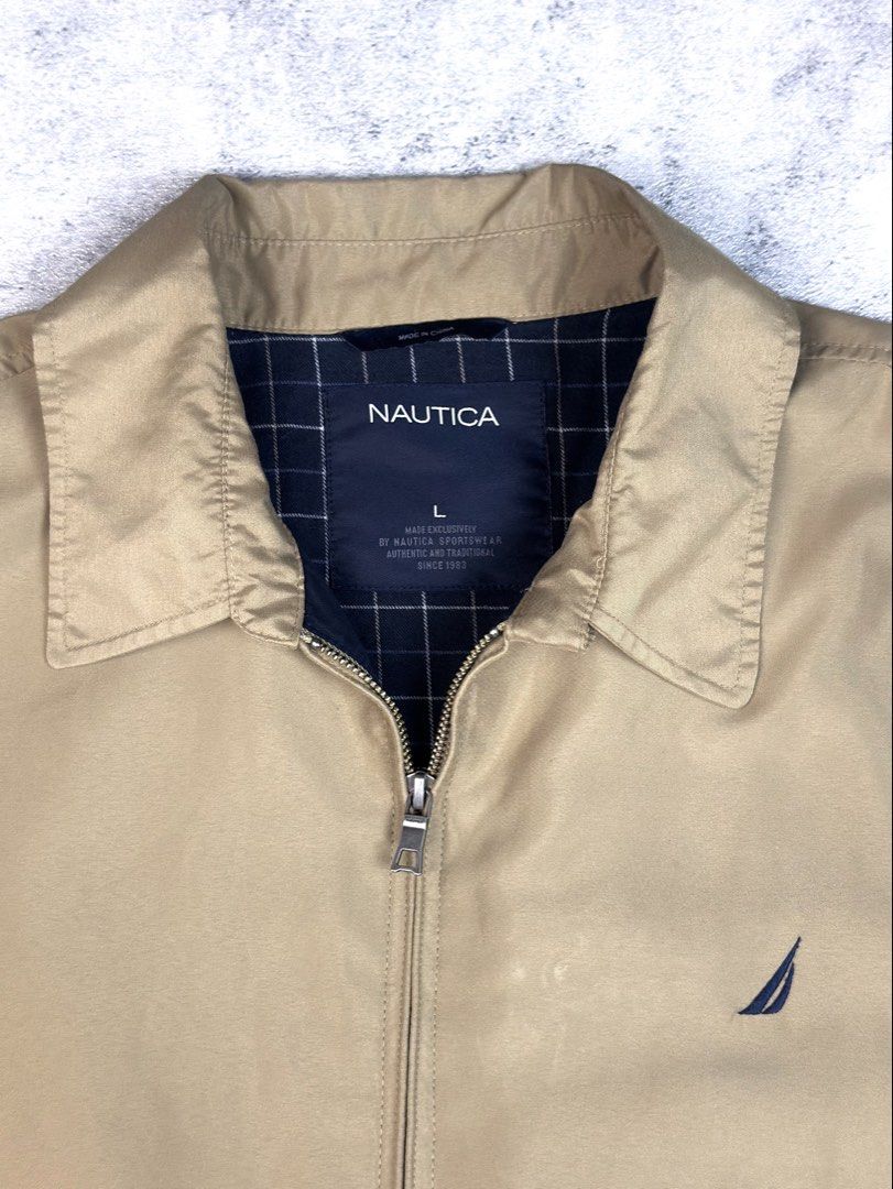 Nautica Jacket Size Beige Bi-Swing (Category: Coats, Jackets and Outerwear) located in Batangas. Submitted by geejay2ph (Listing ID 1444344557, Image 2). Description: sɪᴢᴇ: Large on Tag Neck to Bottom Length (27) in. Pit-Pit Width (24) in. Shoulder-Cuffs (25) in. ᴄᴏɴᴅɪᴛɪᴏɴs: Pristine Condition Like New ✨.