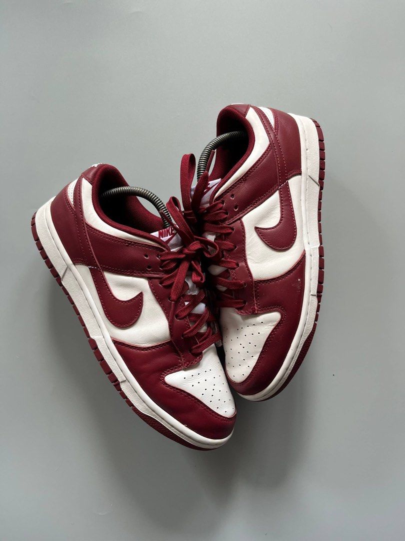 NIKE DUNK LOW TEAM RED (9.5US) (Category: Sneakers) located in Baguio. Submitted by grabUrPairs (Listing ID 1444439752, Image 1). Description: VGUC-EXCELLENT SIGNS OF USAGE 9.5US/27.5CM PAIR ONLY.