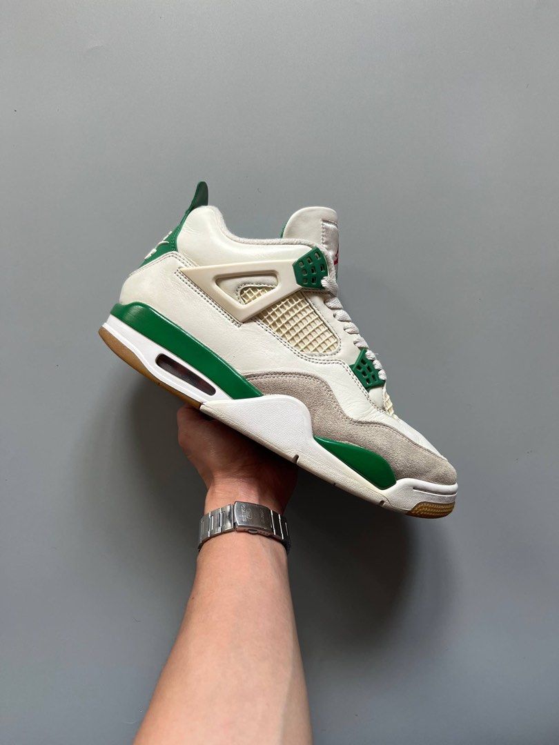 NIKE SB JORDAN 4 "PINE GREEN" (9.5US) (Category: Sneakers) located in Baguio. Submitted by grabUrPairs (Listing ID 1444440666, Image 1). Description: EXCELLENT SIGNS OF USAGE 9.5US/27.5CM PAIR ONLY AUTHENTIC.