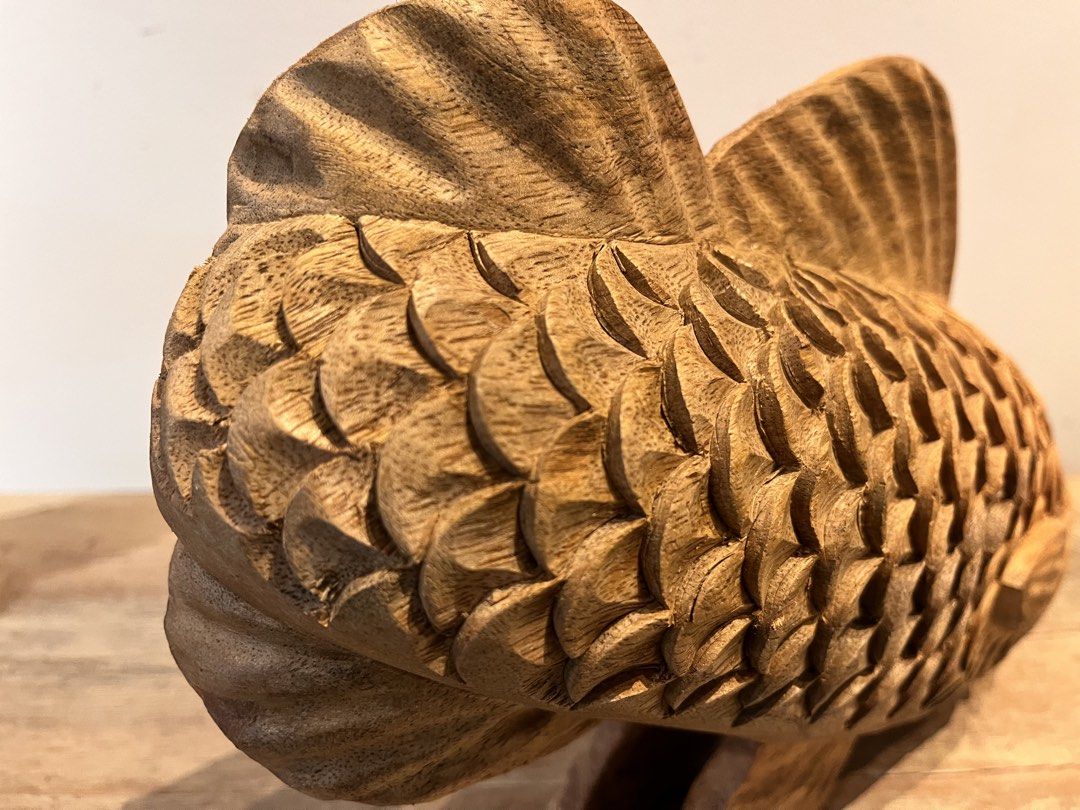 Old carved wooden fish (Category: Other Home Decor) located in Taguig. Submitted by frank63studio (Listing ID 1444312069, Image 3). Description: Old carved wooden fish hand carved old mando wood natural finish.