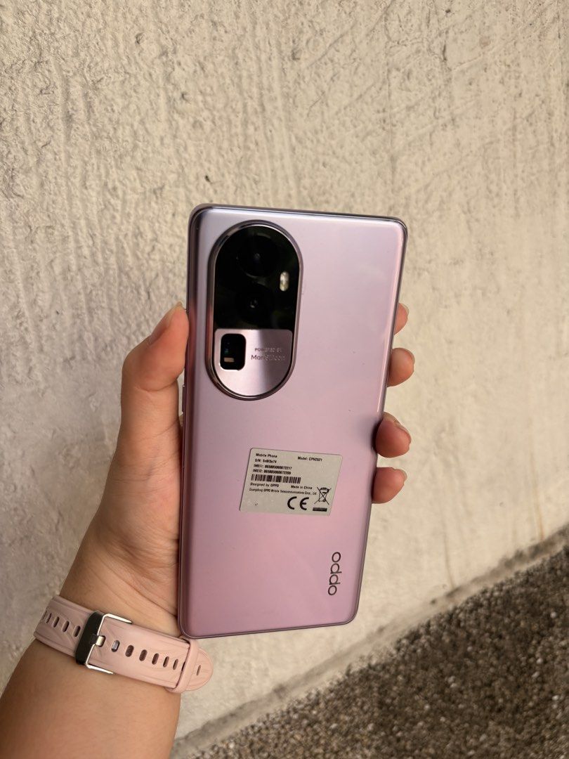 Oppo Reno 10 Pro Plus 5G (Category: OPPO) located in Valenzuela. Submitted by sustainableconsumer (Listing ID 1444331602, Image 2). Description: - Brand: Oppo - Model: Reno 10 Pro+ 5G - Color: Lilac - Storage: 256GB - Processor: Snapdragon 8+ Gen 1 - Condition: Pristine, as seen in photos - Sleek and premium design Looks like new. Very much well taken care of. .