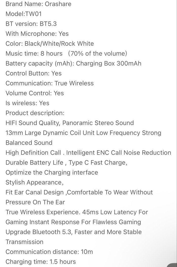 Orashare earpods (Category: Headphones & Headsets) located in Davao. Submitted by nixxx_x (Listing ID 1444426579, Image 2). Description: Bought for ₱350 sa orange app Barely used since I prefer my wired earphones .