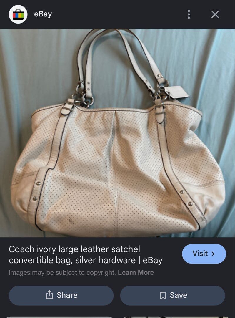 Original Coach shoulder bag good for school or office (Category: Luxury Bags & Wallets) located in Naga. Submitted by 1lost_wardrobe (Listing ID 1444459335, Image 2). Description: ✨aunthentic✨ rfs: decluttering - negotiable 💗good for school.