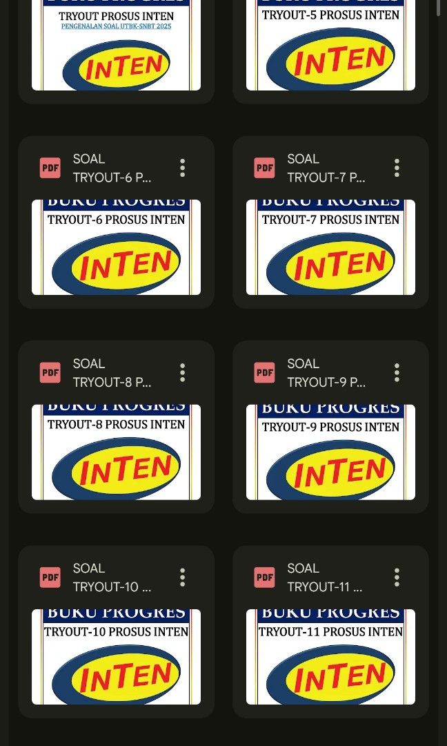 pdf soft file google drive tryout inten UTBK SNBT TKA MANDIRI 2026 ...