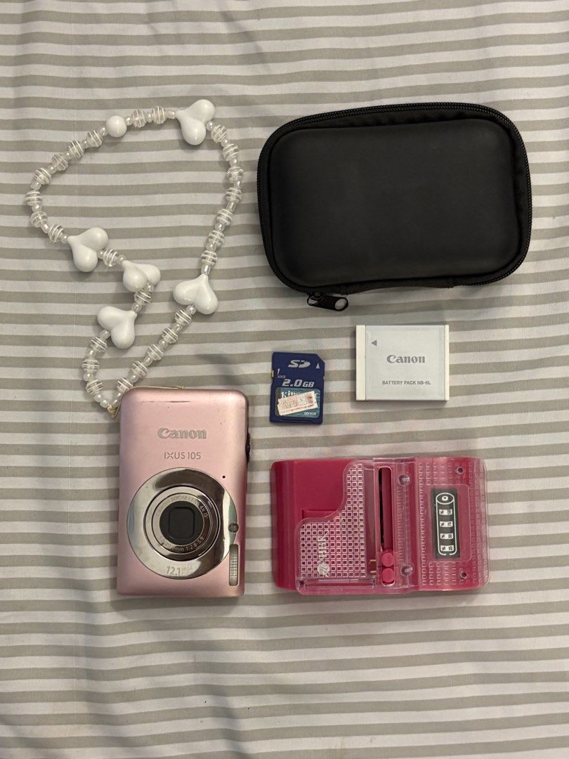 Pink Canon Ixus 105 (Category: Cameras) located in Subic. Submitted by aliyahlopez02 (Listing ID 1444347235, Image 1). Description: Rare!! FS: Pink Canon Ixus 105 Body: 8/10 May vignette lng doesn’t affect output and fully functional. Can ship thru jnt and 50/50 sa SF. Strictly payment first only thru bank transfer 🤗.