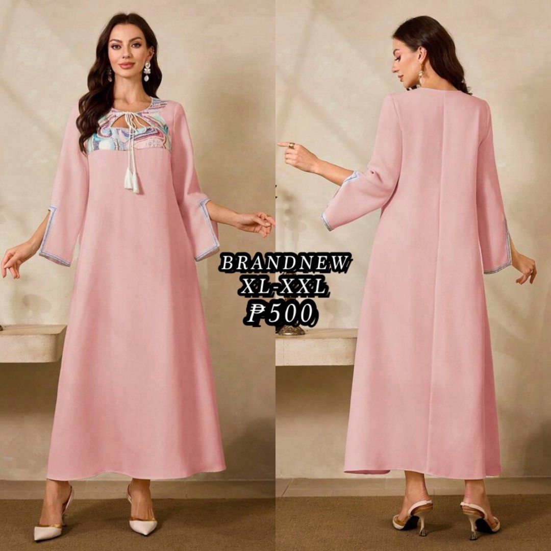 Pink Elegant Arabic Style Long Dress (Category: Evening dresses & gowns) located in Taguig. Submitted by jane.klosette (Listing ID 1444338824, Image 1). Description: BRANDNEW Delivery via Lalamove, payment first. 📍 Taguig.