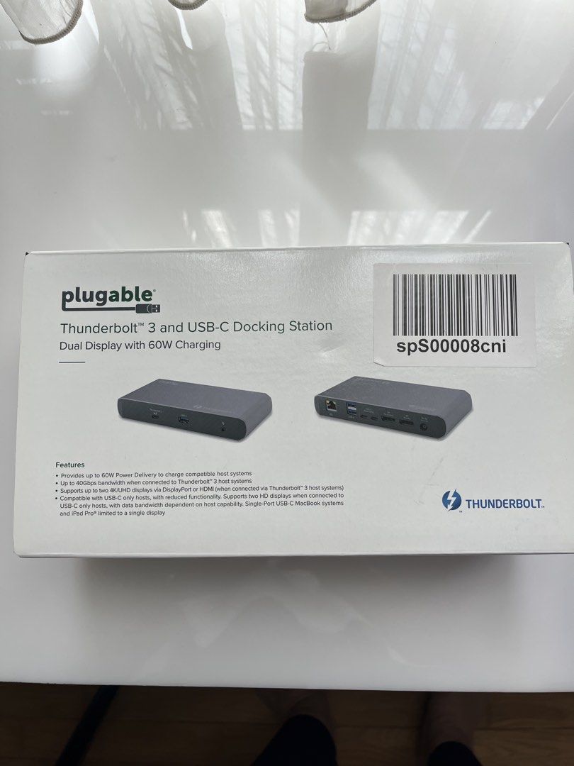 Plugable Thunderbolt 3 & USB-C Docking Station - 60W Charging484576644553123840