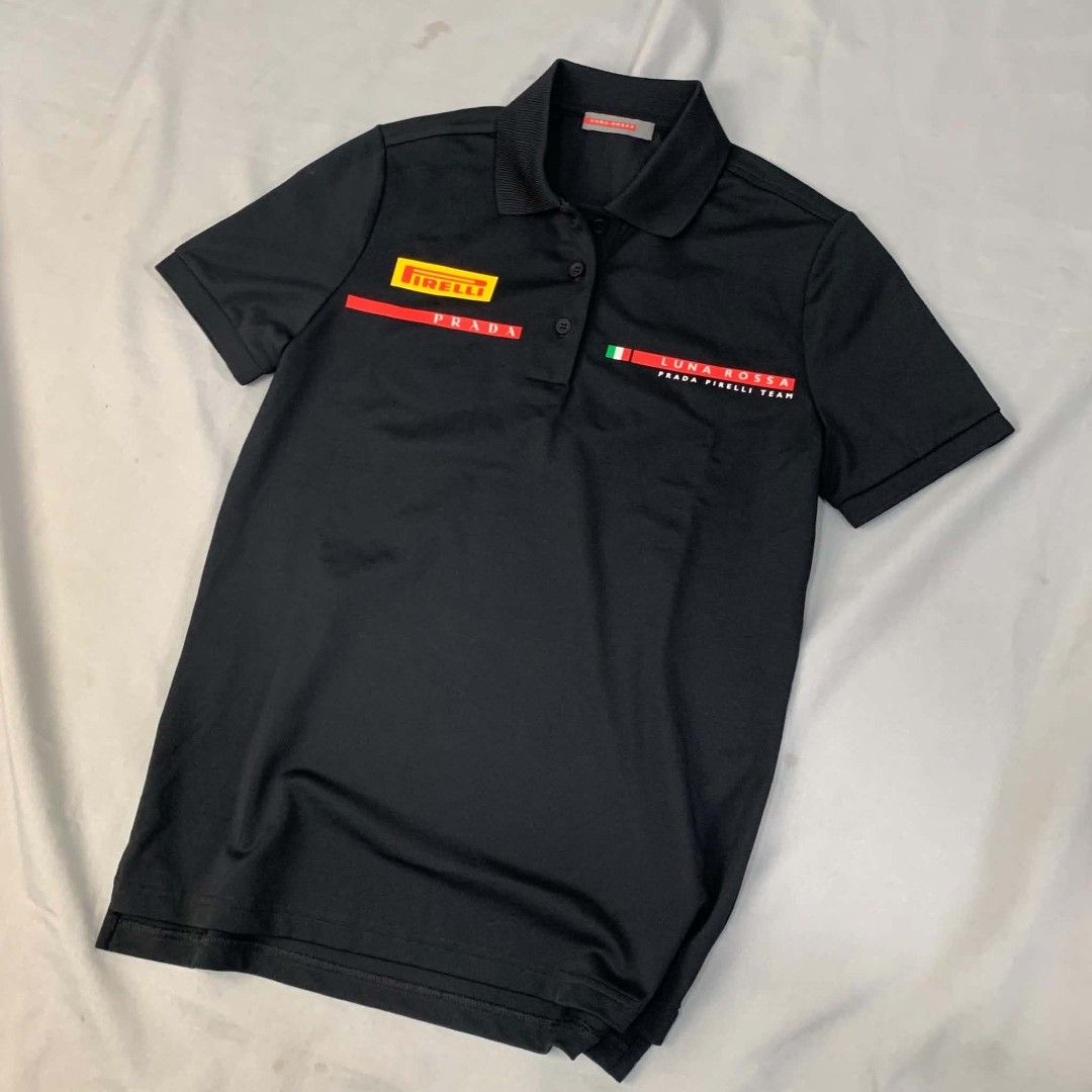 Prada X Luna Rossa Pirelli team poloshirt (Category: Others Tops) located in Manila. Submitted by cold_stuff (Listing ID 1444324082, Image 3). Description: Good as new XS on tag 17.5x25.5.