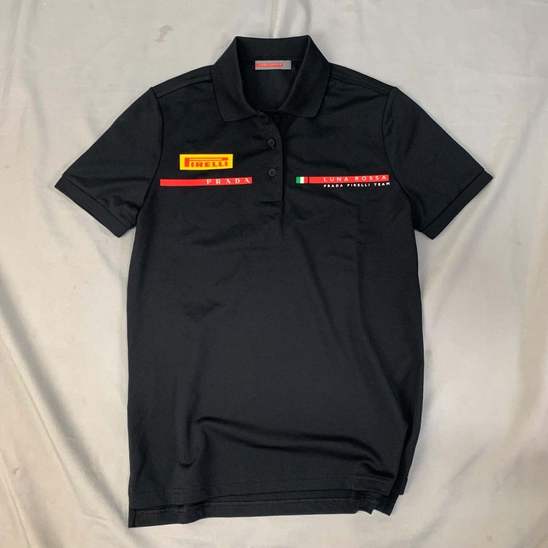 Prada X Luna Rossa Pirelli team poloshirt (Category: Others Tops) located in Manila. Submitted by cold_stuff (Listing ID 1444324082, Image 2). Description: Good as new XS on tag 17.5x25.5.