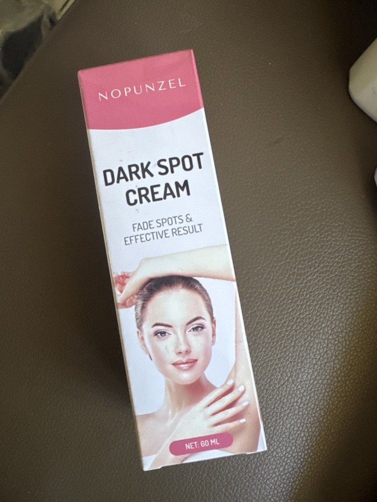 Sale from Canada (Category: Face Care) located in San Mariano. Submitted by carou92888 (Listing ID 1444495515, Image 1). Description: The NOPUNZEL Dark Spot Remover Cream is a targeted body and face moisturizer designed to reduce hyperpigmentation and even out skin tone. It is specifically formulated for sensitive areas like the armpits, neck, knees, and private parts.