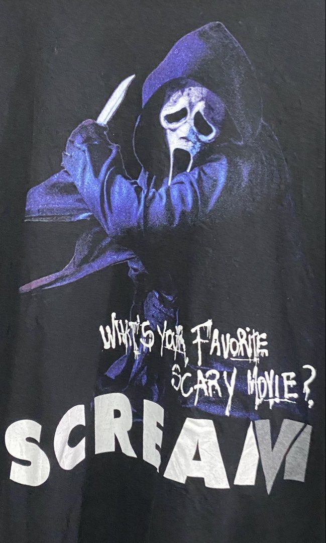 Scream Ghost Face tee (Category: Tshirts & Polo Shirts ) located in Cavite. Submitted by thriftelsewear (Listing ID 1444483261, Image 2). Description: Scream Ghost Face tee 25x32 ₱500.
