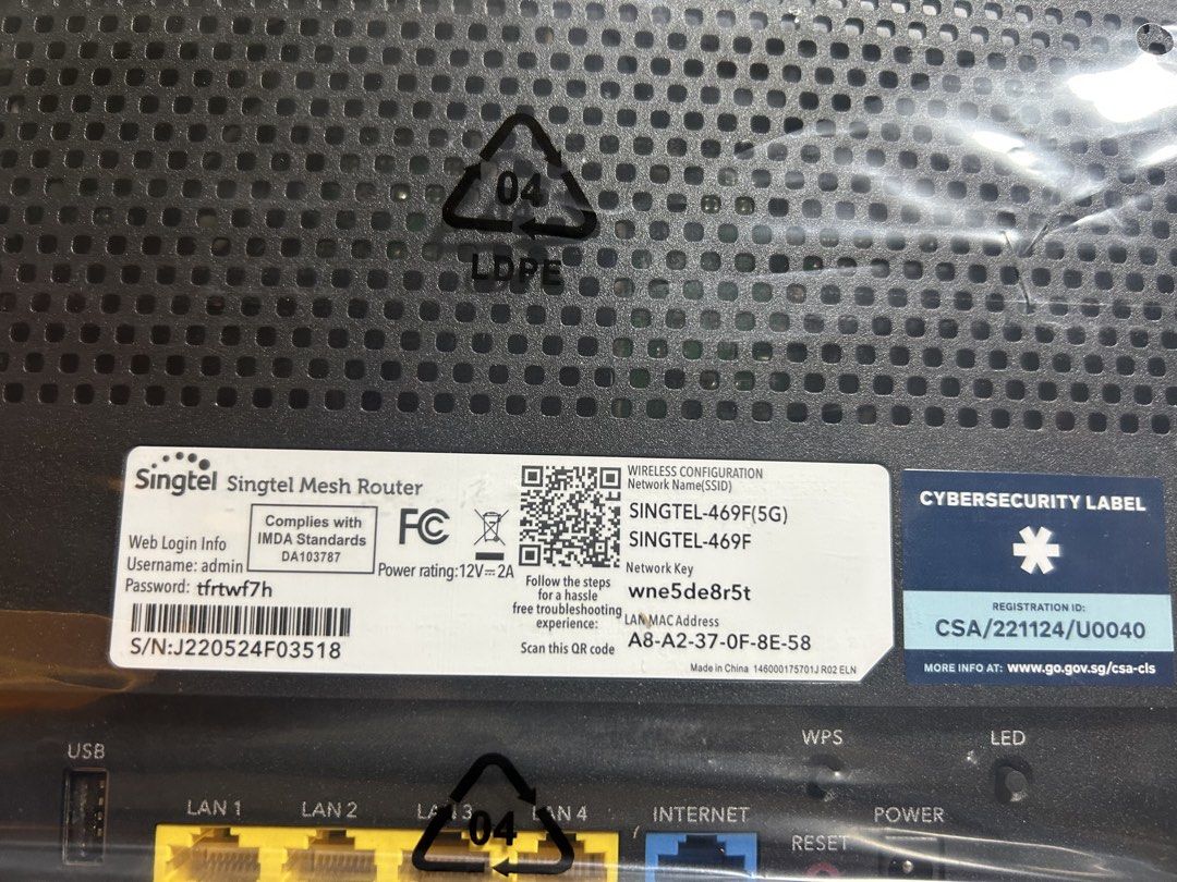 Singtel Mesh Router484711206151802884
