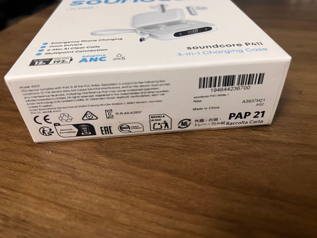 Soundcore P41i by Anker (Category: Earphones) located in Marikina City. Submitted by mariefdv (Listing ID 1444358809, Image 2). Description: Soundcore P41i by Anker White 2X* stronger voice reduction *Compared with soundcore Life Q30 headphones Reduce noise by up to 98%* with adaptive noise cancelling *Tested by soundcore under laboratory conditions Crisp, Hi-Res sound via 40mm dynamic drivers Worry-free battery (40H ANC on, 55H ANC off) 8° rotat