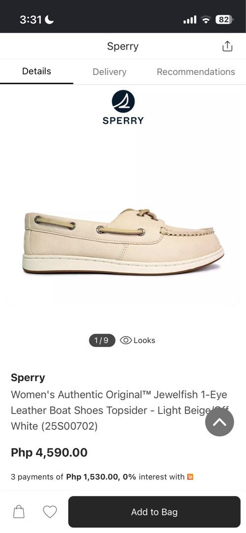 Sperry Top-Sider Boat Shoes Beige Leather (Category: Casual Shoes) located in Pagsanjan. Submitted by issy_cartt (Listing ID 1444374848, Image 2). Description: - Classic Sperry Top-Sider boat shoes - Beige leather - Lace-up style - Comfortable for everyday wear - Signs of wear on soles and insoles, but plenty of life left - Ideal for casual outings -Size 5-6 US -Worn once, good as new!.