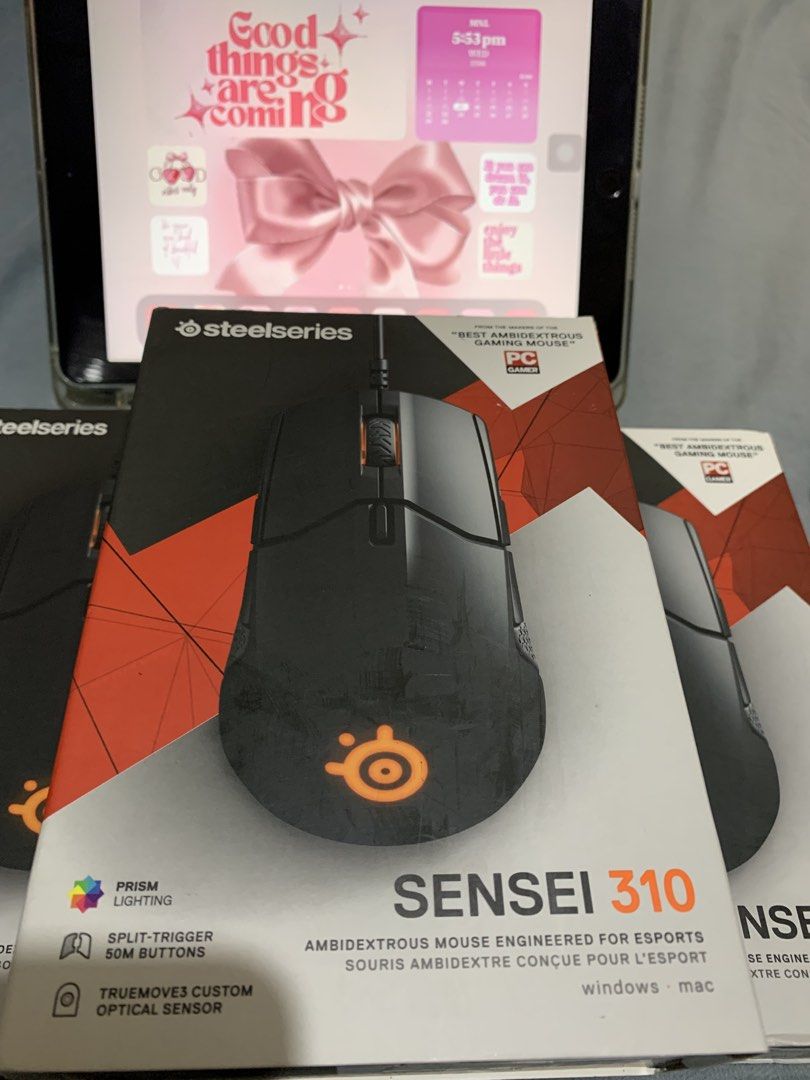 STEEL SERIES SENSEI 310 MOUSE (Category: Mouse & Mousepads) located in Caloocan City. Submitted by abhieeeee (Listing ID 1444405384, Image 1). Description: STEEL SERIES SENSEI 310 MOUSE PHP 2,500.00 each .