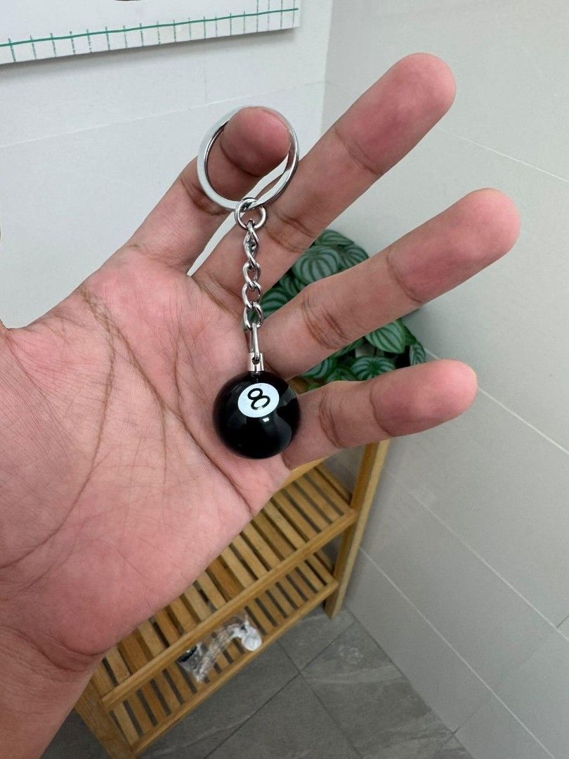 Stussy 8 Ball Keychain (Category: Luxury Accessories) located in Caloocan City. Submitted by ankng_mdr (Listing ID 1444495760, Image 1). Description: - Iconic Stussy 8-ball design - Durable metal chain and ring - Perfect accessory for keys or bags - Adds a stylish touch to your belongings.