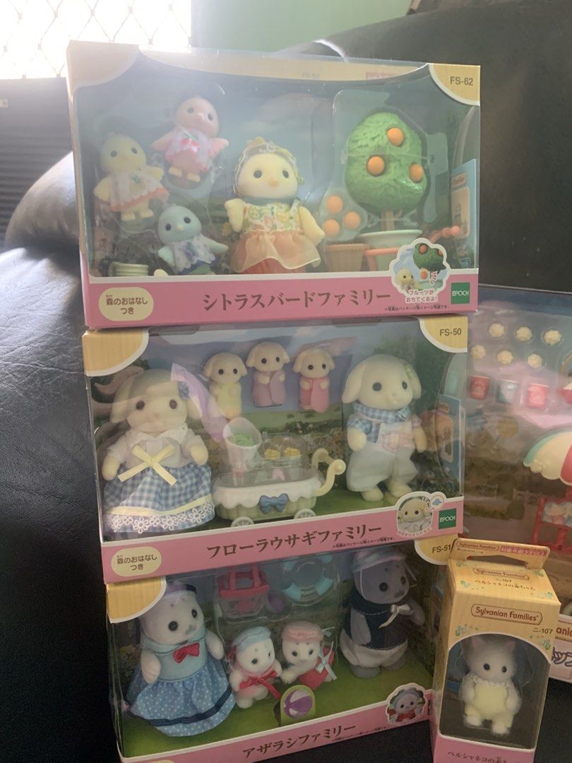 Sylvanian Families Dolls and Furnitures Accessories Set (Category: Kids Toys) located in Manila. Submitted by chaypam71 (Listing ID 1444342628, Image 2). Description: Price List: Popcorn Cycle 1350 Rain Theme 899 Sleep Over 999 Water Play 899 Bruce Brother 699 Flora Family 1399 Seal Family 1399 Citrus Family 1399 Maple Toddler 280 Persian 280 Donut Store 1750 Deer Trio Swing Set 1150 Birthday Cake 450 Daytime Accessories Set 450 .