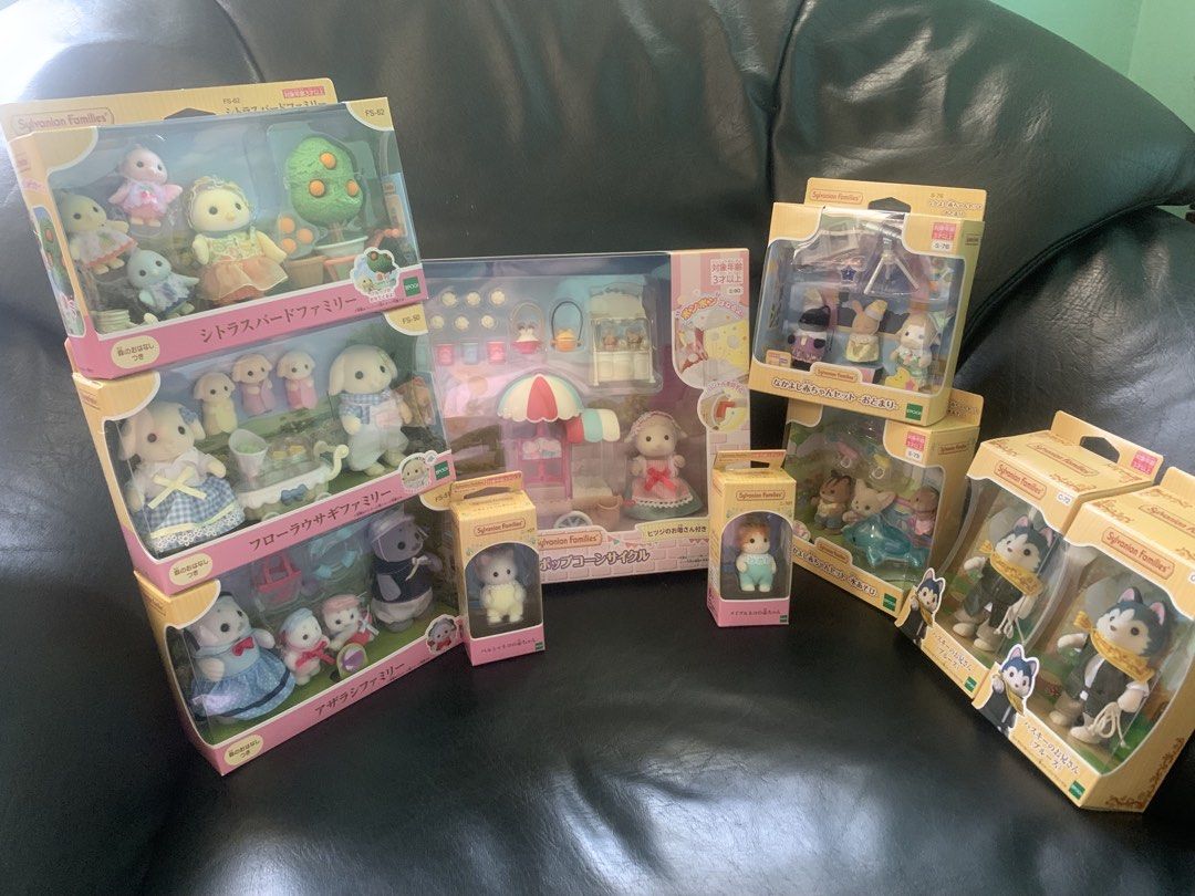 Sylvanian Families Dolls and Furnitures Accessories Set (Category: Kids Toys) located in Manila. Submitted by chaypam71 (Listing ID 1444342628, Image 1). Description: Price List: Popcorn Cycle 1350 Rain Theme 899 Sleep Over 999 Water Play 899 Bruce Brother 699 Flora Family 1399 Seal Family 1399 Citrus Family 1399 Maple Toddler 280 Persian 280 Donut Store 1750 Deer Trio Swing Set 1150 Birthday Cake 450 Daytime Accessories Set 450 .