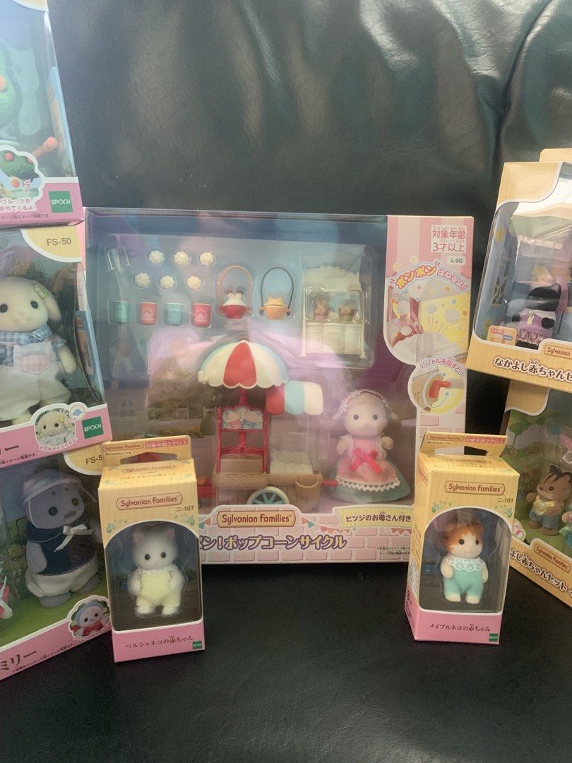 Sylvanian Families Dolls and Furnitures Accessories Set (Category: Kids Toys) located in Manila. Submitted by chaypam71 (Listing ID 1444342628, Image 3). Description: Price List: Popcorn Cycle 1350 Rain Theme 899 Sleep Over 999 Water Play 899 Bruce Brother 699 Flora Family 1399 Seal Family 1399 Citrus Family 1399 Maple Toddler 280 Persian 280 Donut Store 1750 Deer Trio Swing Set 1150 Birthday Cake 450 Daytime Accessories Set 450 .